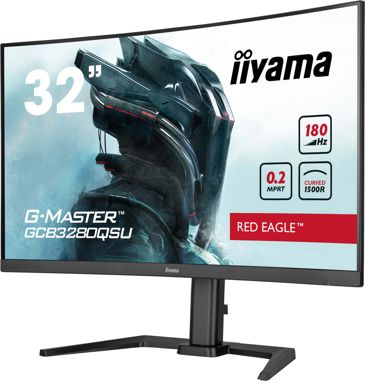 Ecran PC Gamer Incurvé - IIYAMA - 32 - QHD - 180Hz - Dalle VA - 0,2ms - Ajustable en hauteur - GCB3280QSU-B2