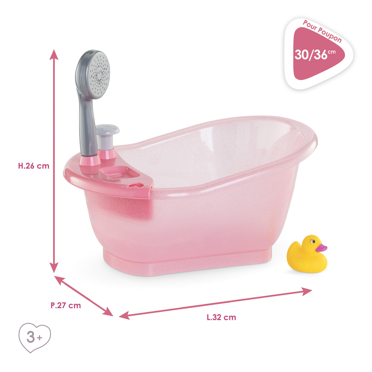 Accessoire poupon - COROLLE - Baignoire pour poupon 30 et 36cm - Des 3 ans