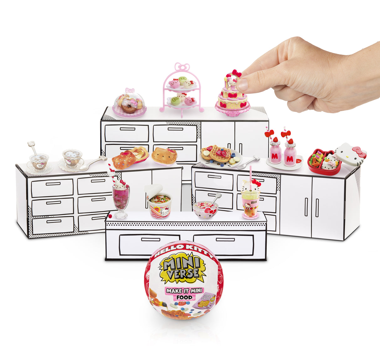 MGA Miniverse - Hello Kitty - Jeu Créatif - Boissons ou nourriture - Loisirs créatif et décoratif en résine - Non Comestible - 8 ans