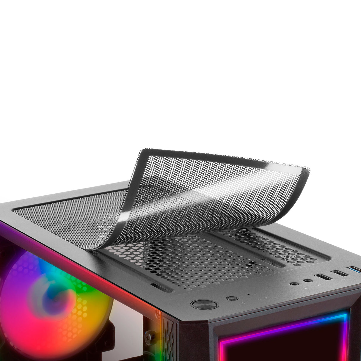 Boitier Moyen Tour ATX Mars Gaming MC-ART RGB avec panneaux vitrés (Noir)