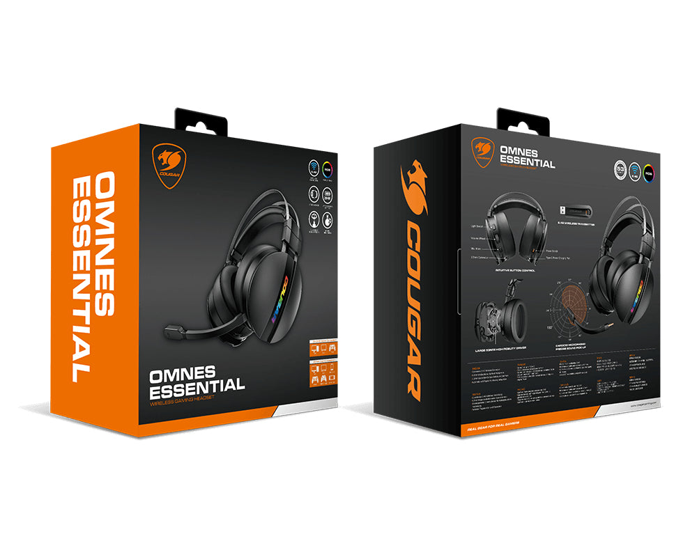 Casque Gamer sans fil Cougar Omnes Essential RGB (Noir)