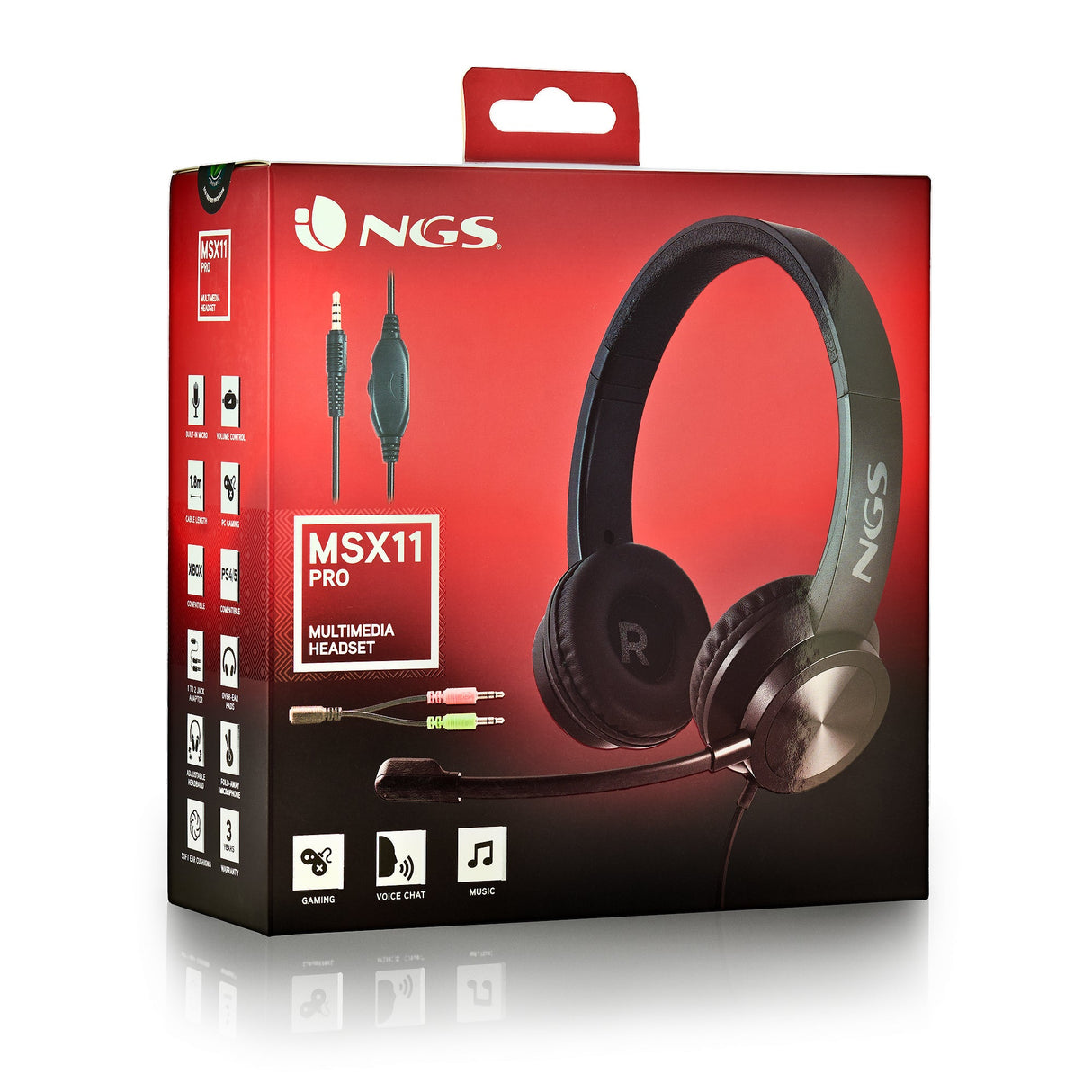 Casque Micro NGS MSX 11 Pro (Noir)
