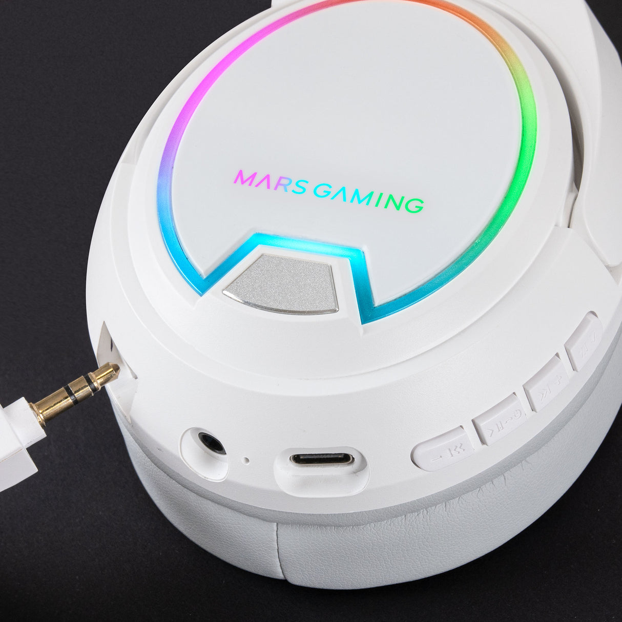 Casque Gamer sans fil Mars Gaming MHW-100 RGB (Blanc)