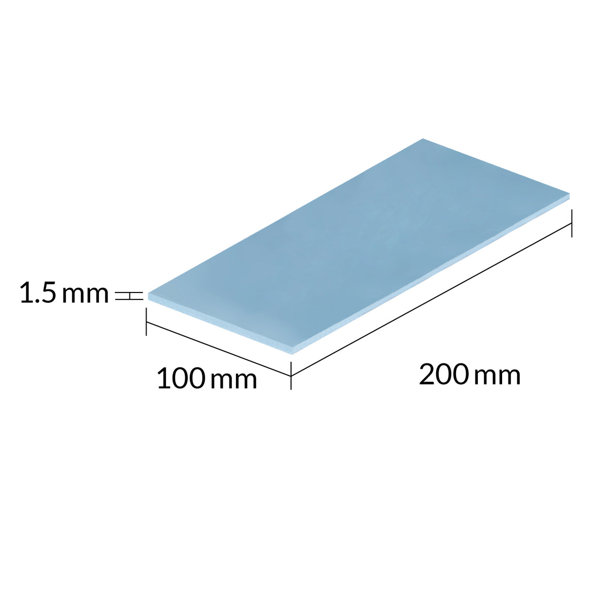 Lot de 2 Pads thermiques Arctic TP-3 200x100x1,5mm (Bleu)