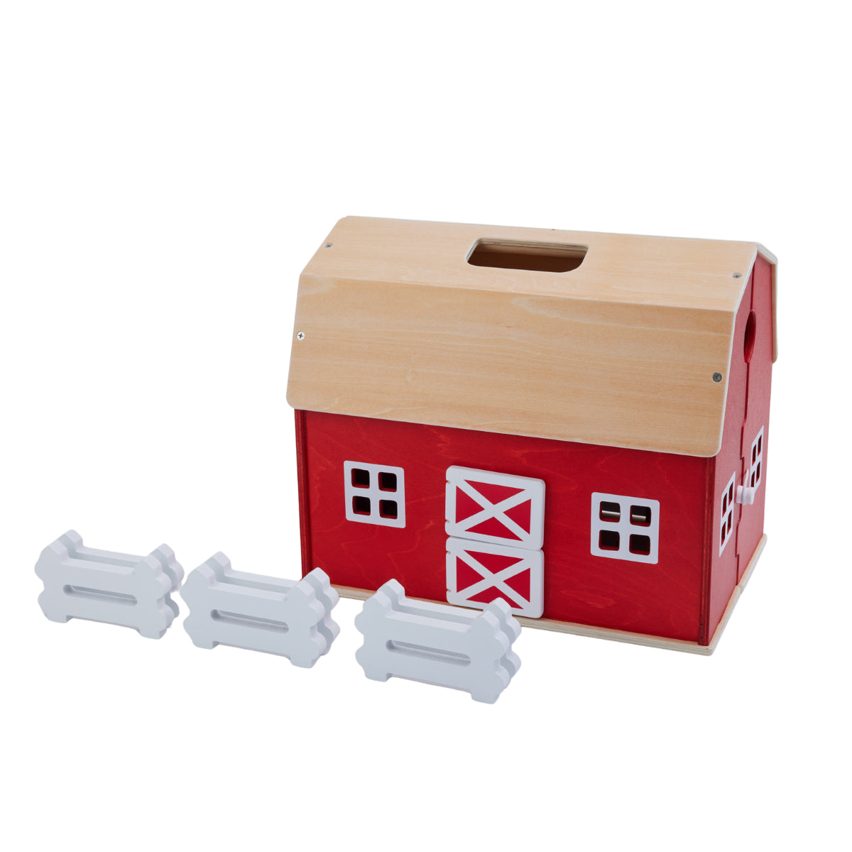 Grande Ferme en Bois, Schleich 42602 Farm World, Set avec maison, 6 clôtures et accessoires, Jouet de ferme, Edition retro limitée