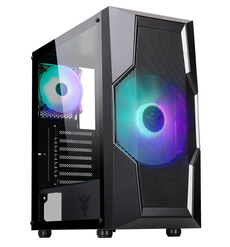Boitier Moyen Tour ATX iTek Oxygene RGB avec panneau vitré (Noir)