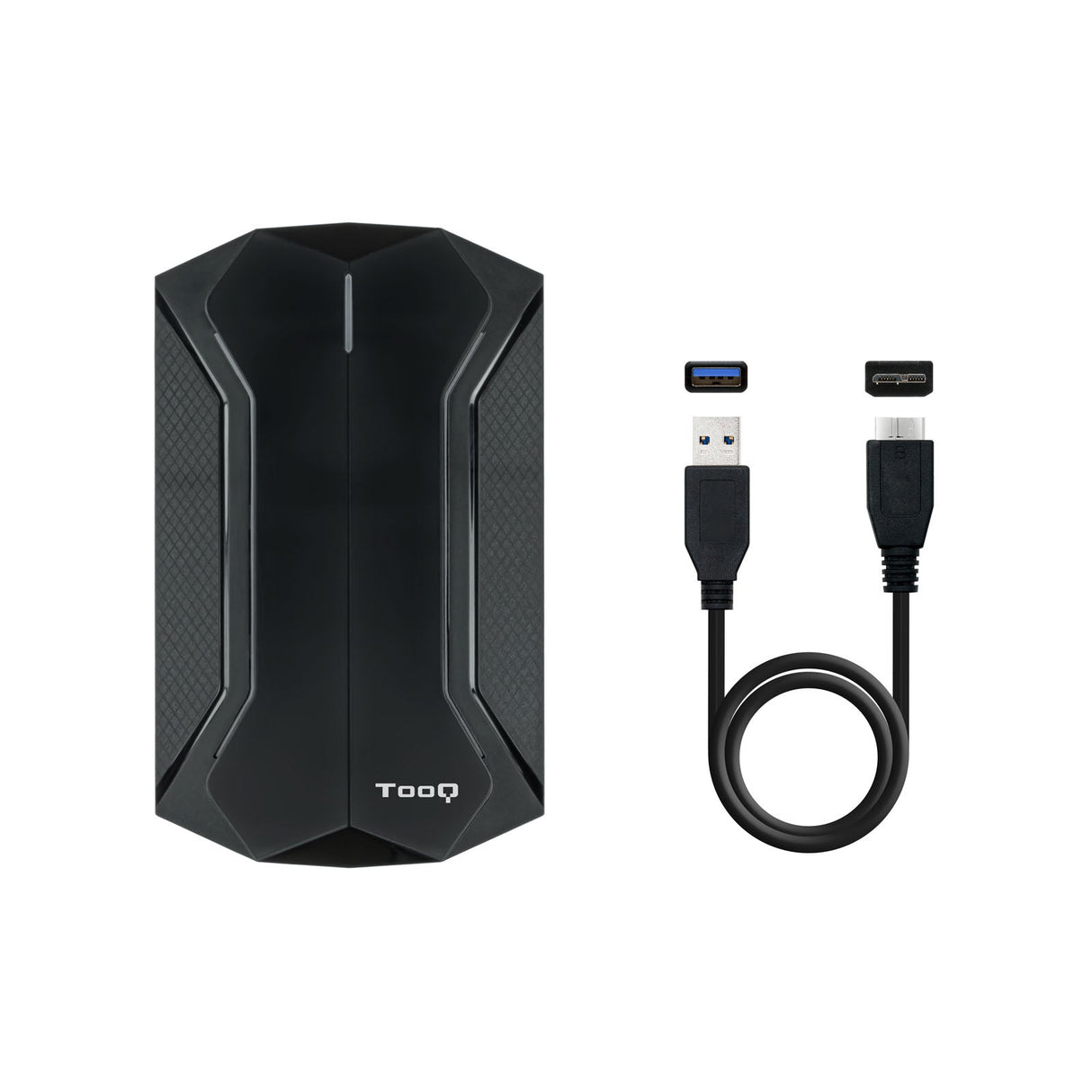 Boitier externe USB 3.1 TooQ TQE-2599 RGB - S-ATA 2,5" (Noir)