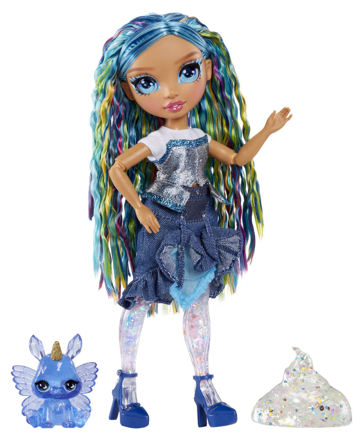 Rainbow High Rainbow Shimmers with Slime Fashion Doll - Skyler (blue)