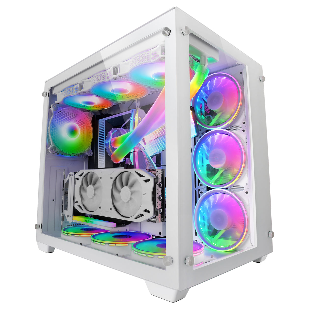 Boitier Grand Tour E-ATX Mars Gaming MCV3 avec panneaux vitrés (Blanc)