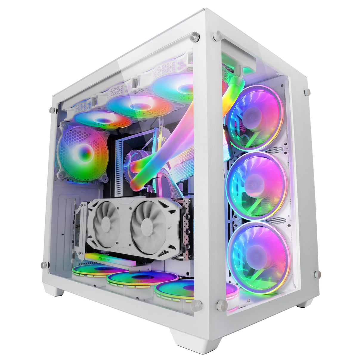 Boitier Grand Tour E-ATX Mars Gaming MCV3 avec panneaux vitrés (Blanc)
