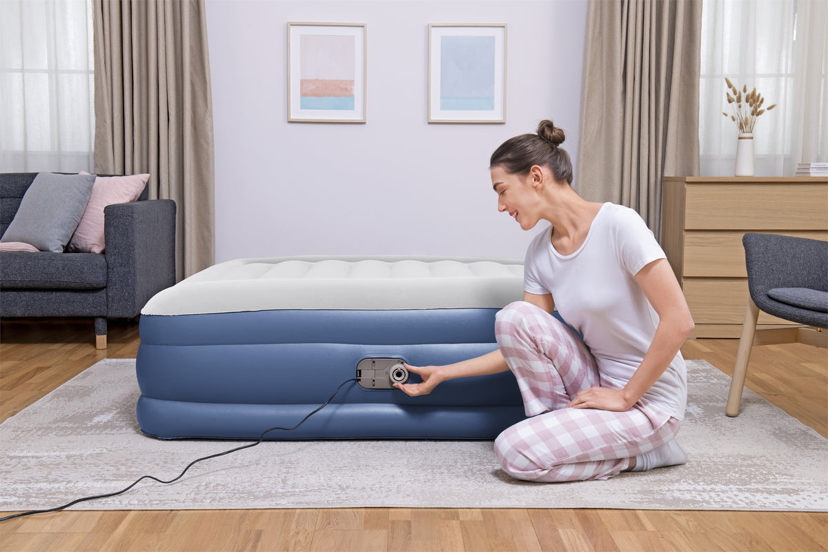 Lit Gonflable - Bestway - Tritech Double - 203x152x46 cm - 300 Kg - Gonflage en 4 Minutes