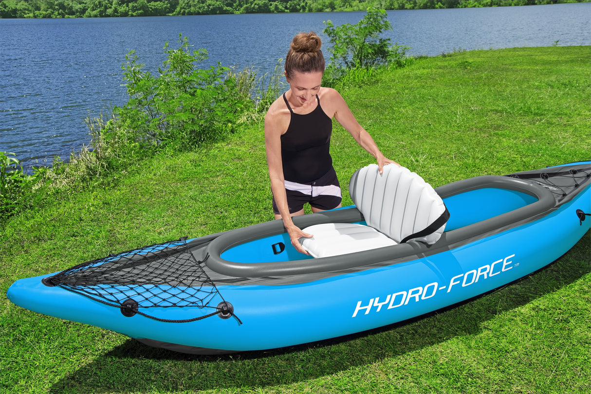 Kayak gonflable - BESTWAY - Cove Champion X2 Hydro-Force - 331x88cm - 2 places - 180kg max - 2 pagaies, 2 ailerons amovibles +