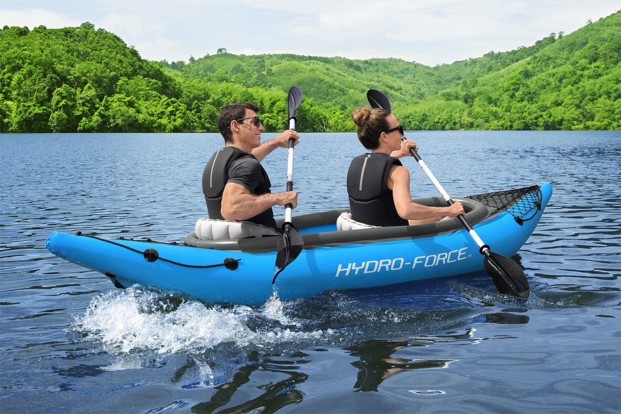 Kayak gonflable - BESTWAY - Cove Champion X2 Hydro-Force - 331x88cm - 2 places - 180kg max - 2 pagaies, 2 ailerons amovibles +