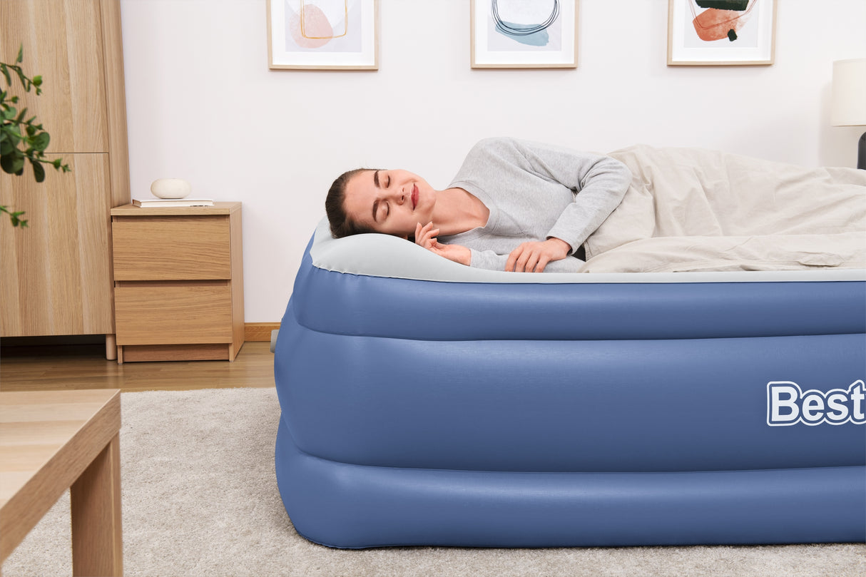 Lit gonflable - Bestway - Tritech - 152 x 203 x 46 cm - 2 places - Pompe intégrée