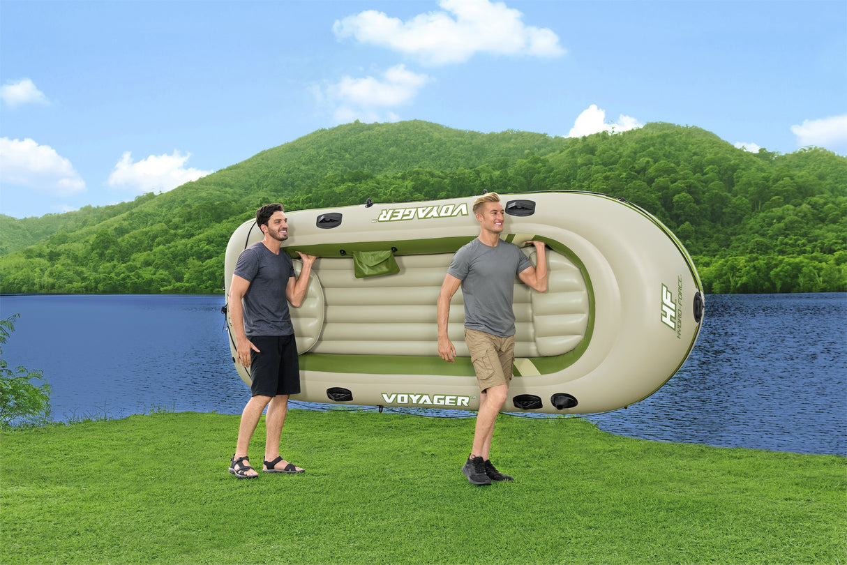 BATEAU GONFLABLE VOYAGERA© X4 SET HYDRO-FORCEA©, 350 X 145 CM, 4 ADULTES