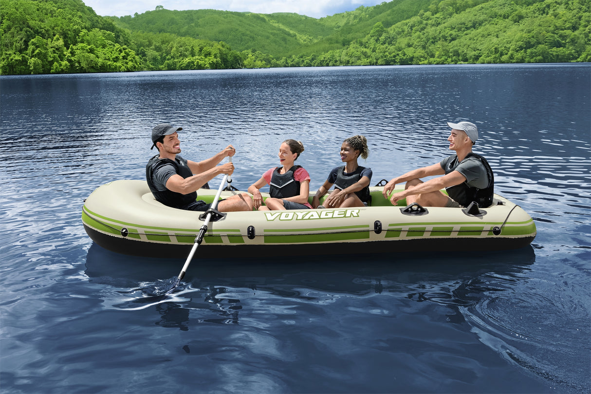 BATEAU GONFLABLE VOYAGERA© X4 SET HYDRO-FORCEA©, 350 X 145 CM, 4 ADULTES