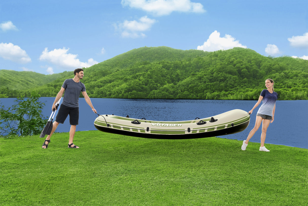 BATEAU GONFLABLE VOYAGERA© X4 SET HYDRO-FORCEA©, 350 X 145 CM, 4 ADULTES