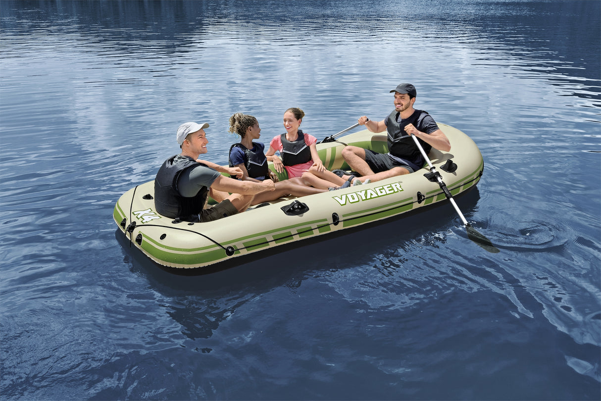 BATEAU GONFLABLE VOYAGERA© X4 SET HYDRO-FORCEA©, 350 X 145 CM, 4 ADULTES