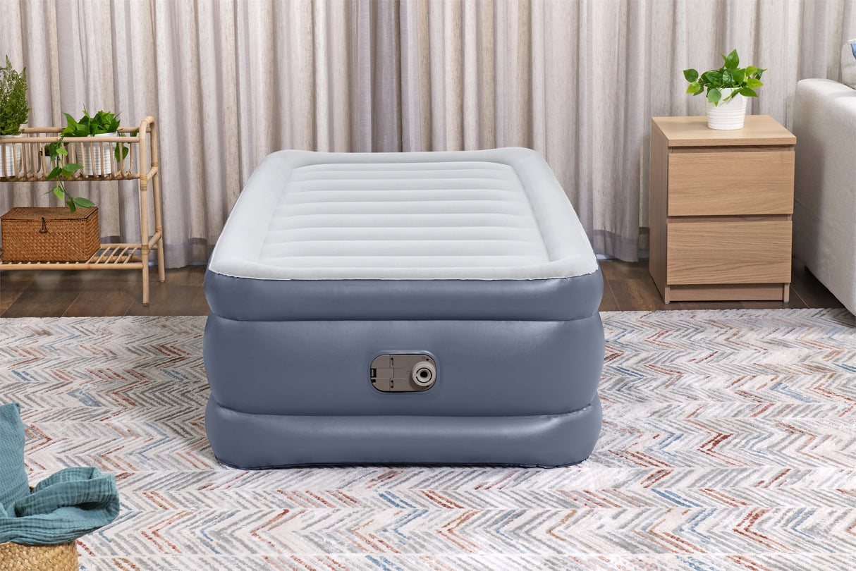 Lit gonflable - BESTWAY - 6713G - Tritech™ - 1 place, 191 x 97 x 51 cm, pompe électrique intégrée, cadre de lit