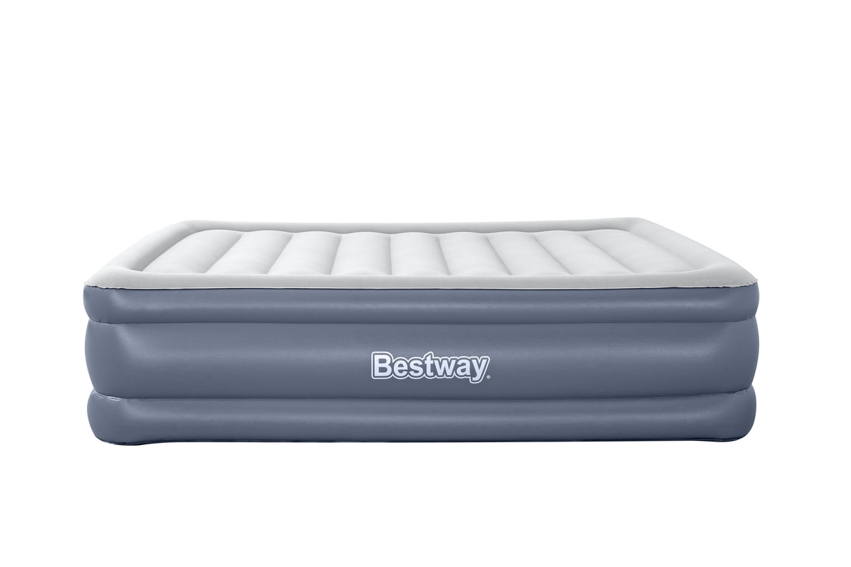 Lit gonflable - BESTWAY - 6713I - Tritech™ - 2 places, 203 x 152 x 51 cm, pompe électrique intégrée, cadre de lit