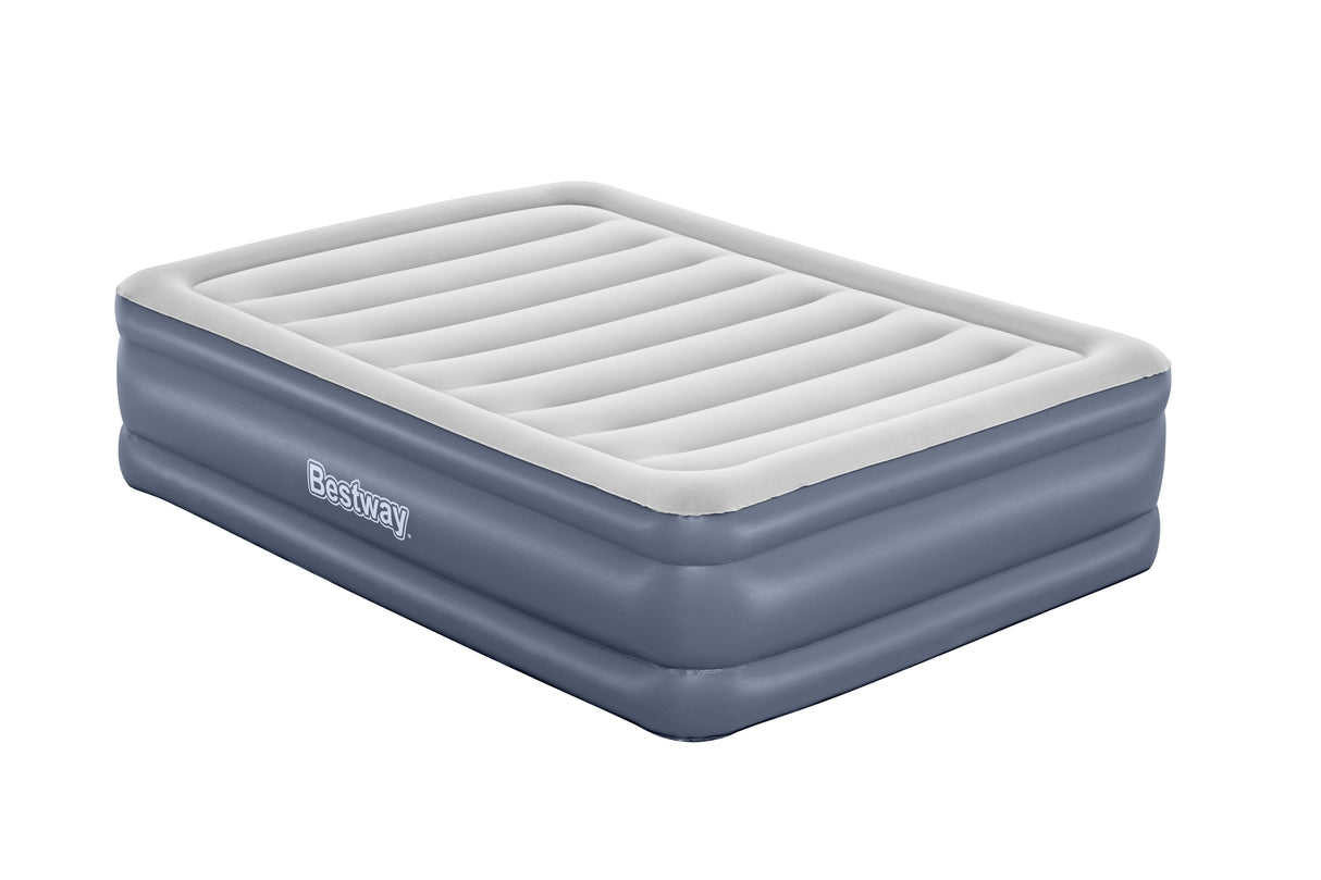 Lit gonflable - BESTWAY - 6713I - Tritech™ - 2 places, 203 x 152 x 51 cm, pompe électrique intégrée, cadre de lit