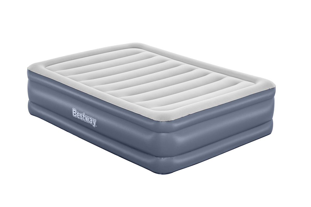 Lit gonflable - BESTWAY - 6713I - Tritech™ - 2 places, 203 x 152 x 51 cm, pompe électrique intégrée, cadre de lit
