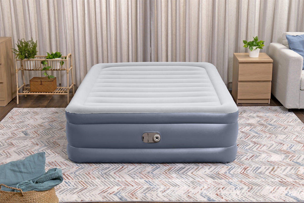Lit gonflable - BESTWAY - 6713I - Tritech™ - 2 places, 203 x 152 x 51 cm, pompe électrique intégrée, cadre de lit