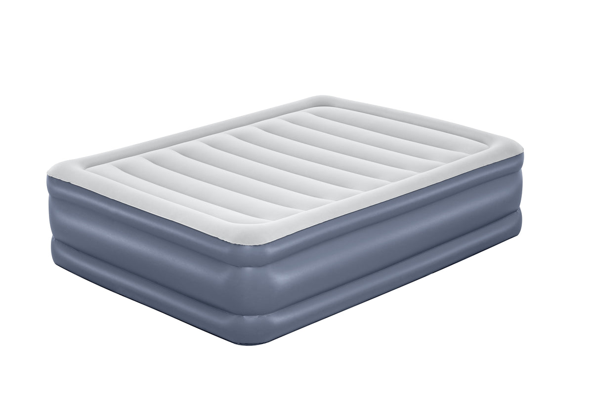 Lit gonflable - BESTWAY - 6713I - Tritech™ - 2 places, 203 x 152 x 51 cm, pompe électrique intégrée, cadre de lit
