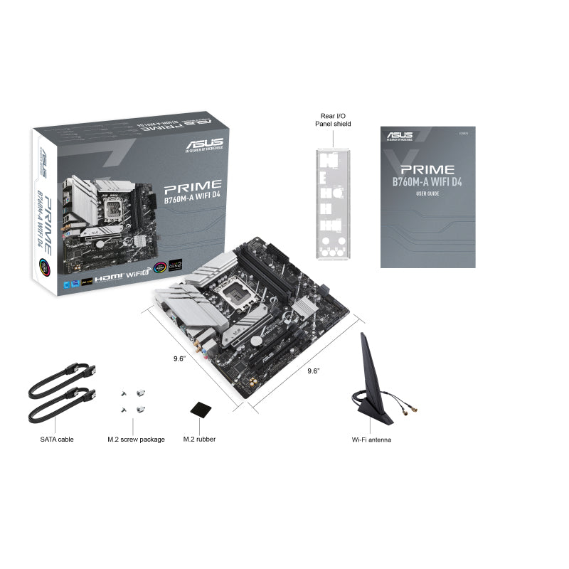 Carte mere - ASUS - PRIME B760M-A WIFI D4 - LGA 1700 - DDR4 - Wi-Fi 6
