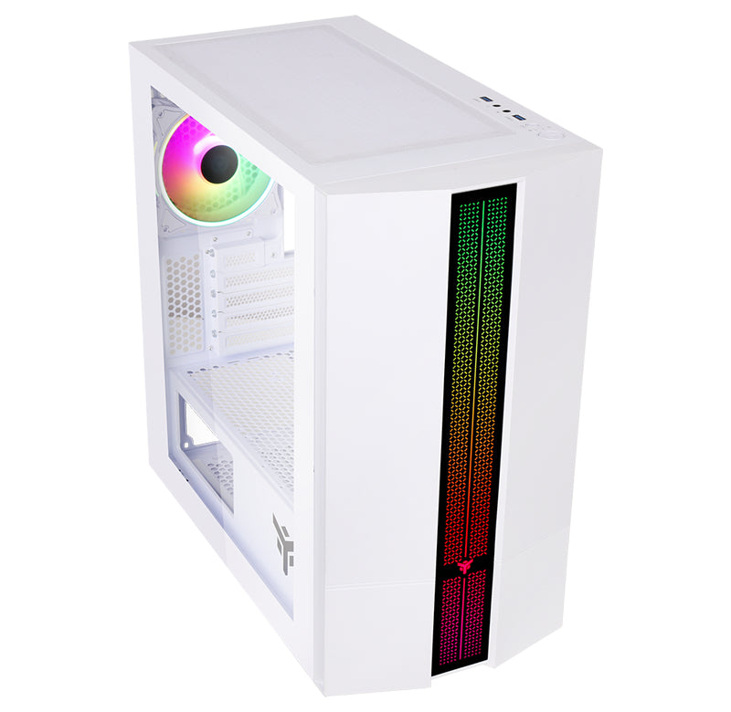 Boitier Mini Tour Micro ATX iTek Liflig 41 RGB avec panneau vitré (Blanc)
