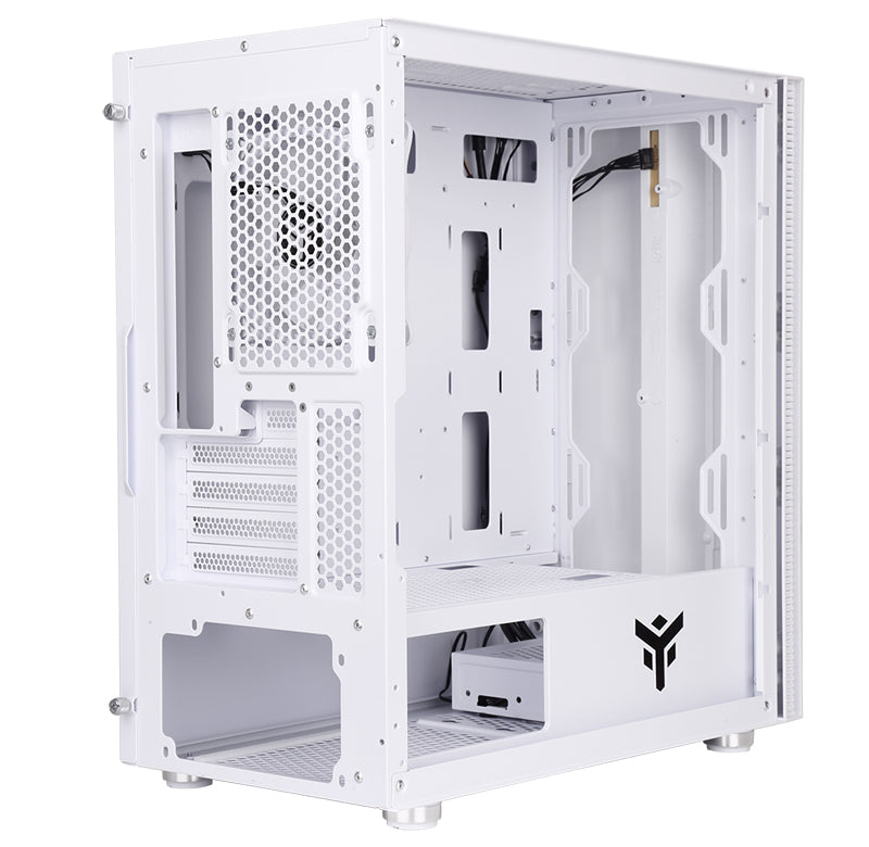 Boitier Mini Tour Micro ATX iTek Liflig 41 RGB avec panneau vitré (Blanc)