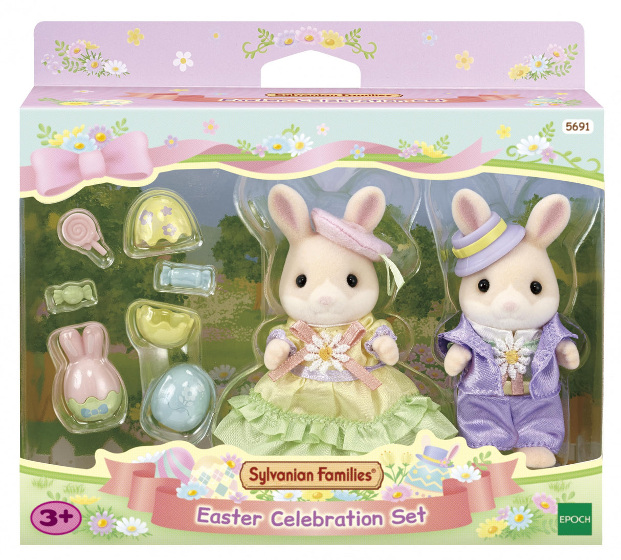 La chasse aux oeufs des freres et soeurs Lapin Marguerite - Sylvanian Families - 5691