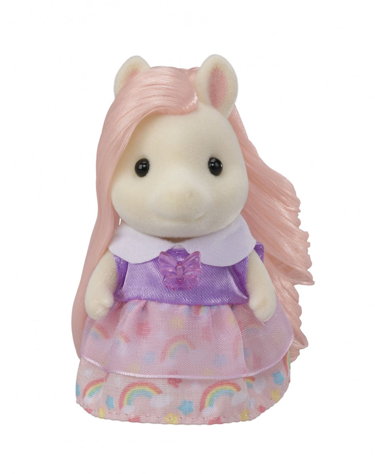 Coiffeuse Fille Poney - SYLVANIAN FAMILIES - Joy aux cheveux roses - Accessoires de coiffure inclus