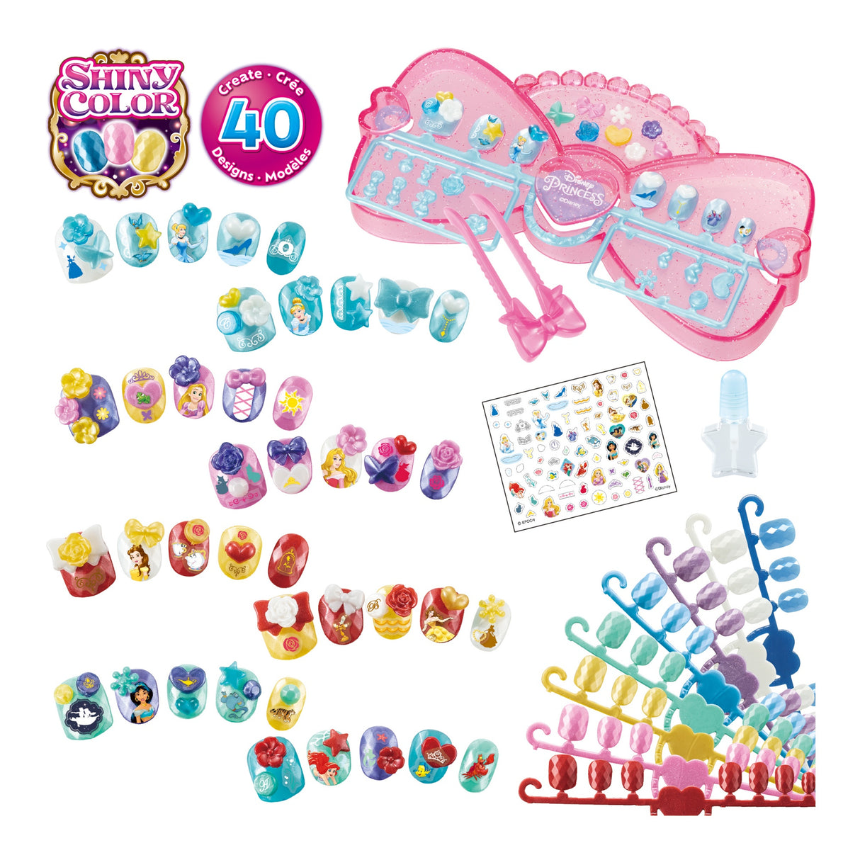 Aquabeads - Nail Studio Princesses Disney - Ongles qui collent avec de l'eau