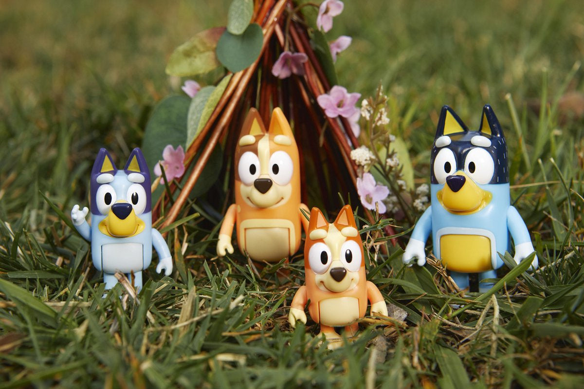 Coffret de 4 figurines de la famille de Bluey - MOOSE TOYS