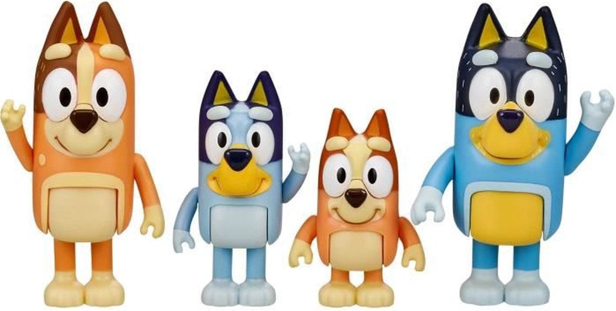 Coffret de 4 figurines de la famille de Bluey - MOOSE TOYS