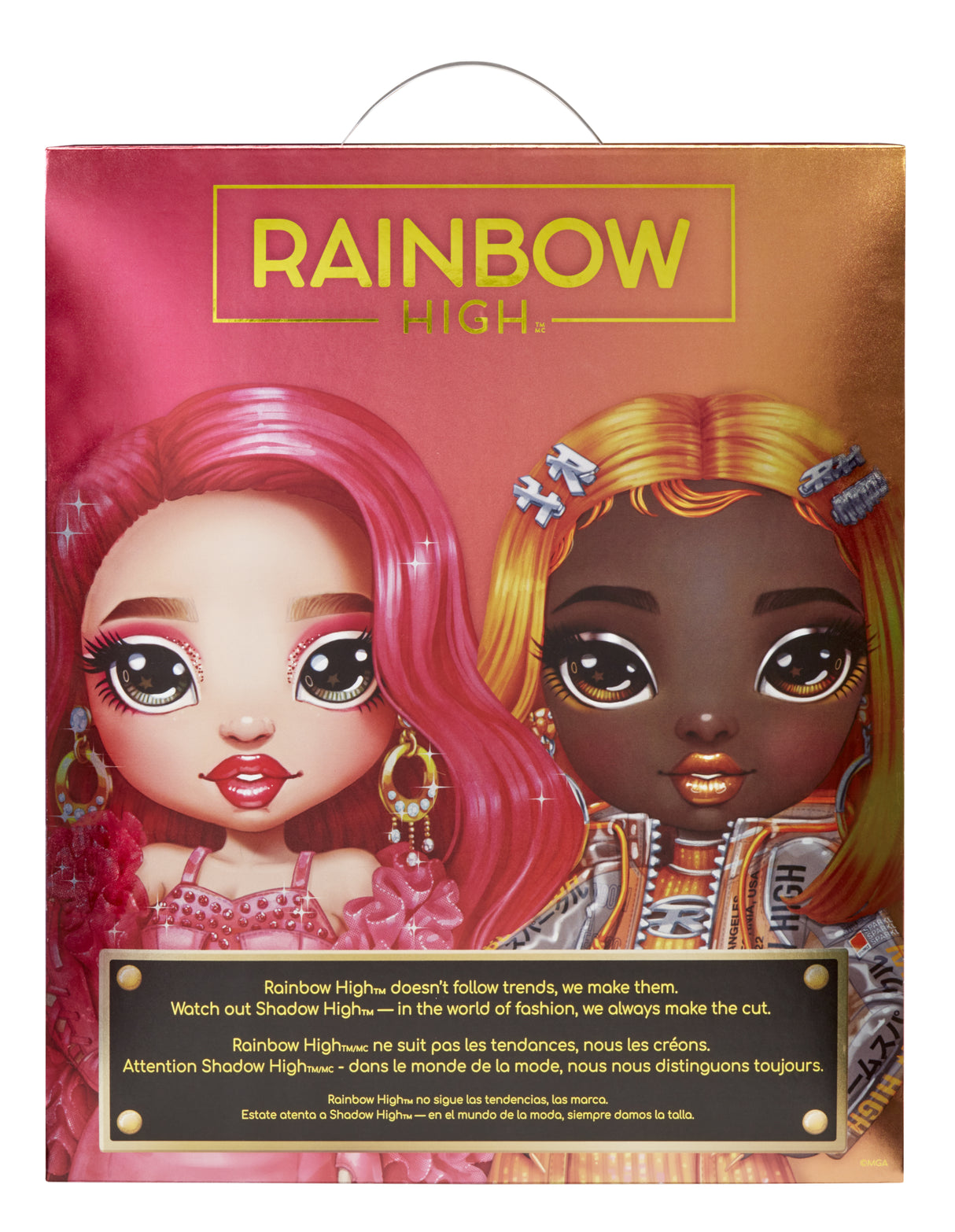 Rainbow High S23 Fashion Doll - Poupée 27 cm Michelle St Charles (Orange Fluo) - 1 tenue, 1 paire de chaussures et des accessoires