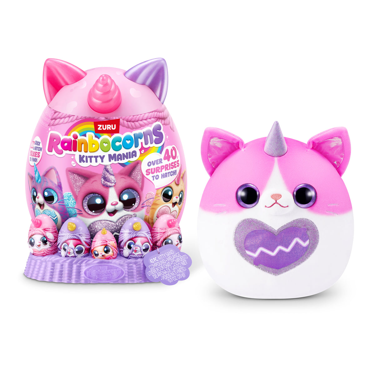 oeuf surprise - Peluche - ZURU - Rainbocorns KittyMania - Modele aléatoire - Des 3 ans