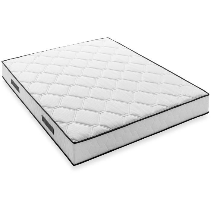 Matelas 160 x 200 cm - Hauteur 19 cm - 660 ressorts ensachés - 7 zones - Equilibré - réversible - fabriqué en Belgique