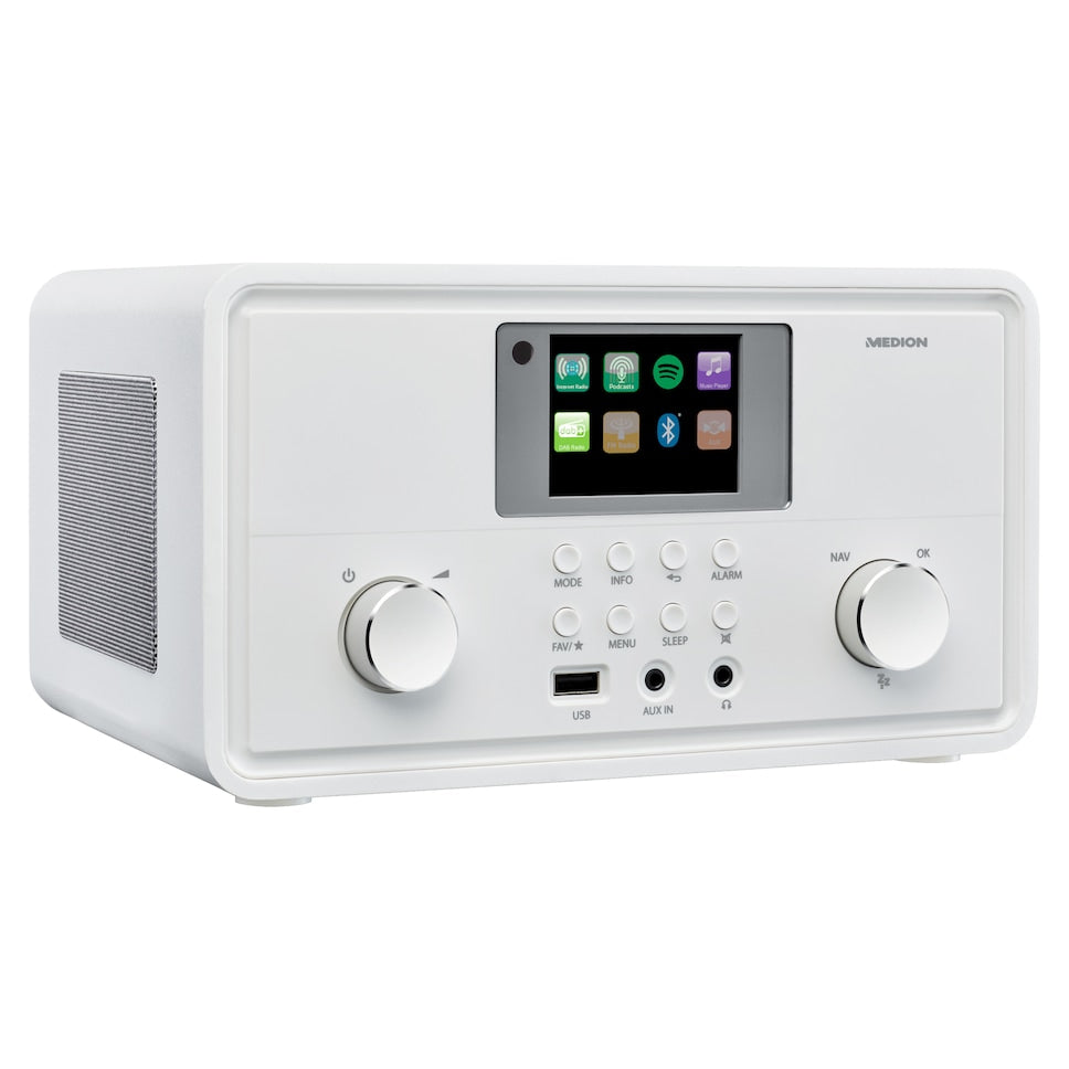 Radio Internet - MEDION - DAB - Bluetooth - 2x10W RMS - Blanc