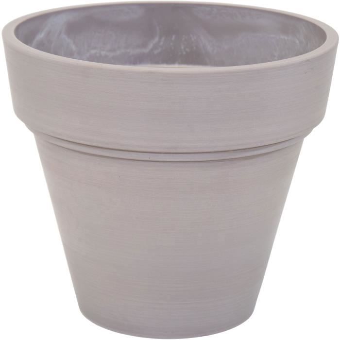 Pot de fleur - MEGA COLLECTIONS - Ecostone Planter - Ø 55 cm - H 51 cm - Taupe
