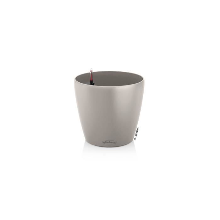 LECHUZA Pot de fleurs - Classico color 28 - Ø 28 x 26 - Kit complet - Brun sable - 9 L