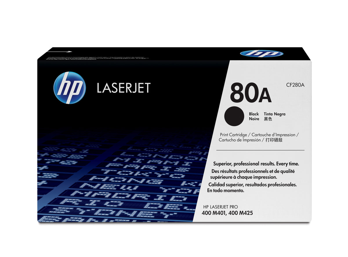 Cartouche de toner HP 80A noir pour LaserJet Pro 400 M401/MFP M425