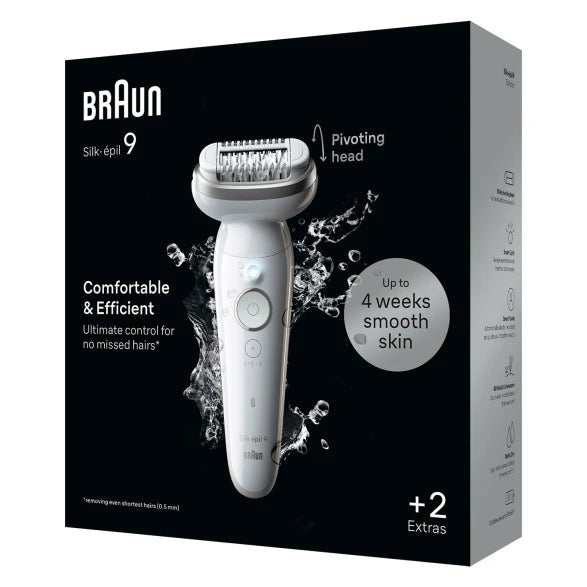 Épilateur - BRAUN - Silk-épil 9-011 3D - Sans fil - 2 modes - Blanc