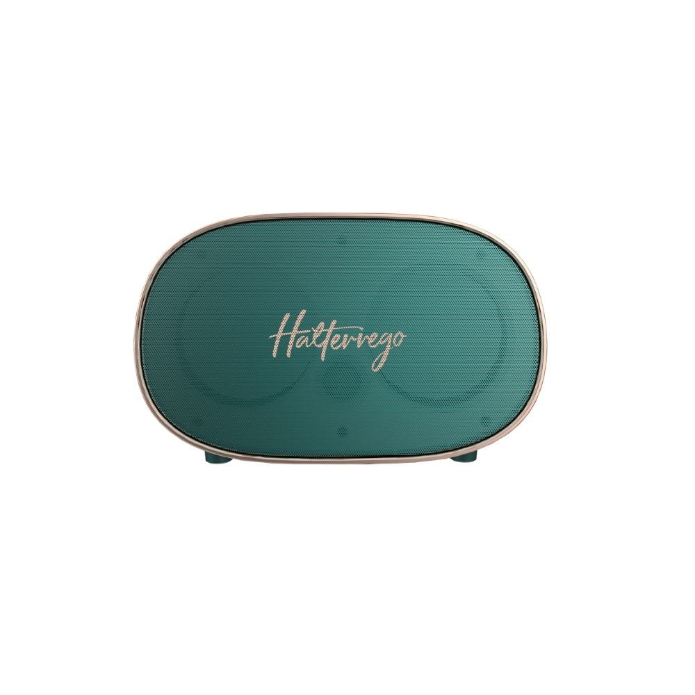 Enceinte Bluetooth Halterrego style rétro couleur verte. BT V5.0, lecteur de car