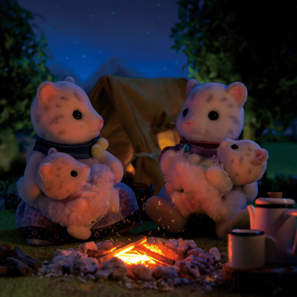 La famille Panthere des neiges - Sylvanian Families - 5814
