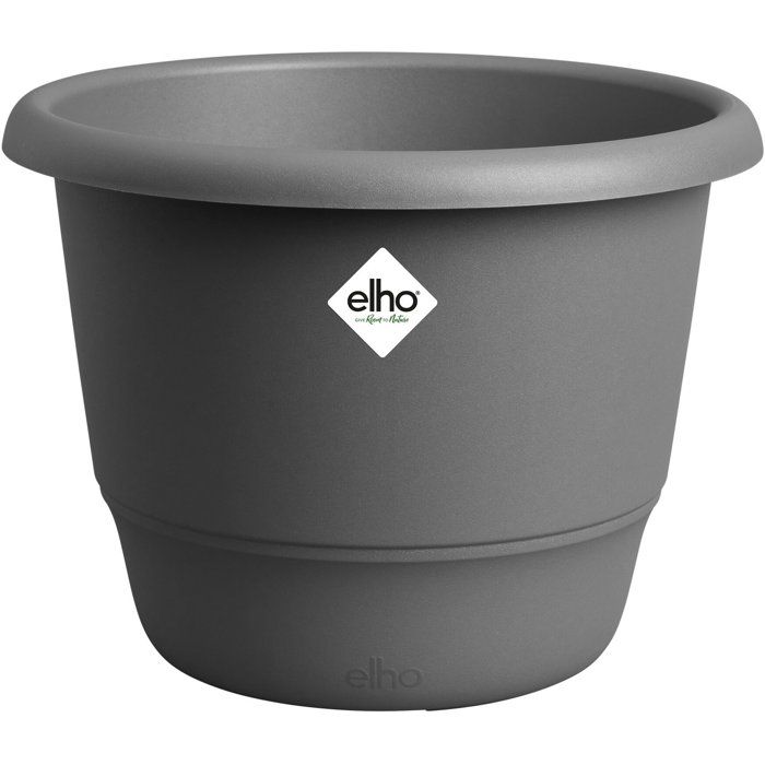 Pot de fleur rond - ELHO - Amiga Rond 55 - 55 L - Ø 55 x H 51 cm - Noir - Extérieur