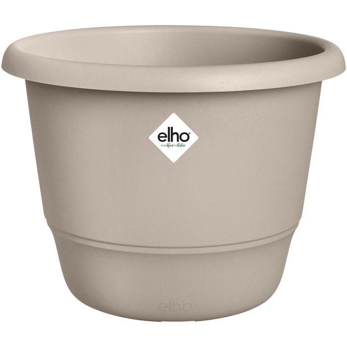 Pot de fleur rond - ELHO - Amiga Rond 55 - 55 L - Ø 55 x H 51 cm - Beige - Extérieur