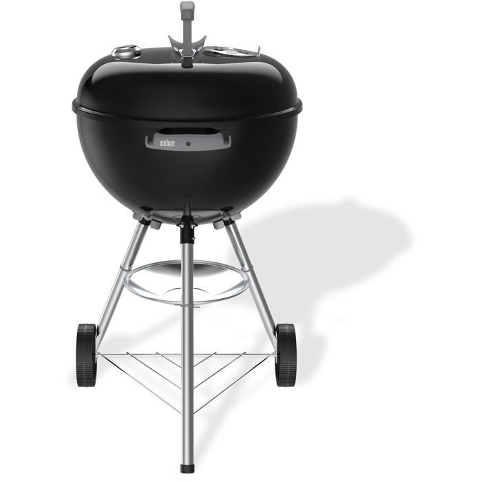 Barbecue a charbon - Weber - Bar-B-Kettle - Ø47 cm - Thermometre intégré - Acier émaillé - 6 couverts - Noir