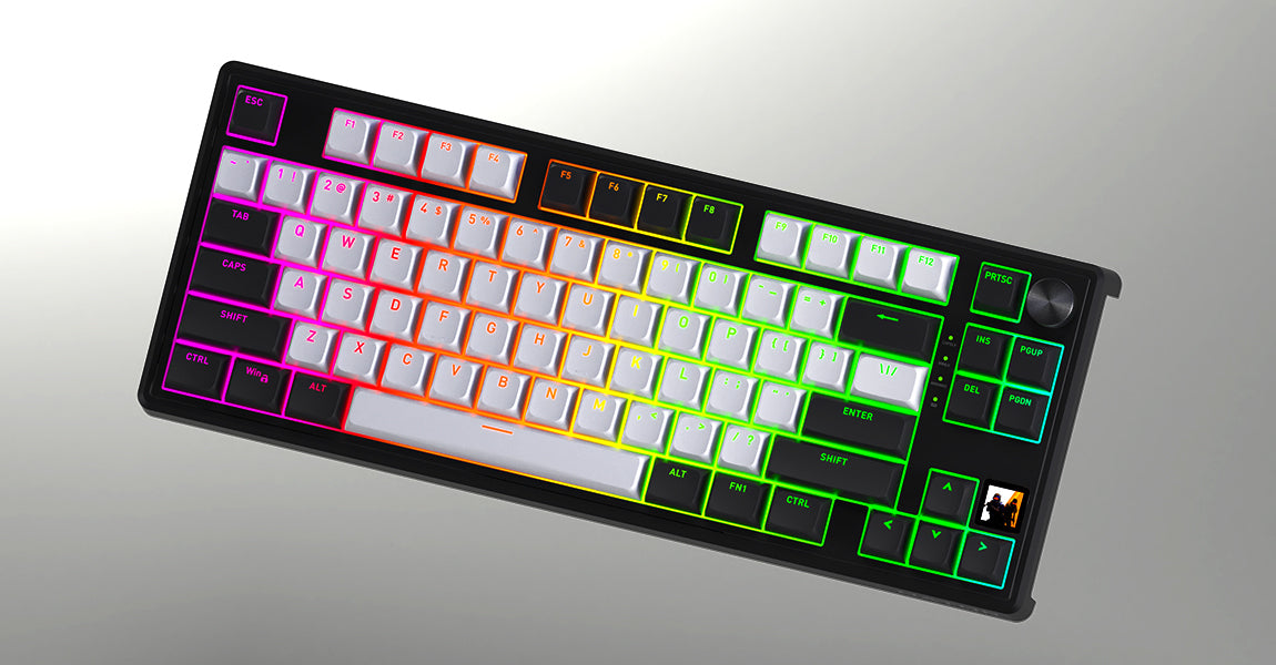 Clavier Gamer sans fil magnétique (Hator Aurum Linear) Hator Skyfall 65 Mag Ultima 8K TKL RGB (Noir)
